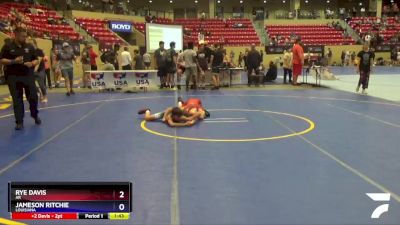 82 lbs Semifinal - Rye Davis, AR vs Jameson Ritchie, Louisiana