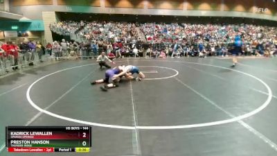 144 lbs Cons. Round 2 - Preston Hanson, Thunder Ridge vs Kadrick Lewallen, Spanish Springs