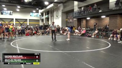 136 lbs Round 5 (16 Team) - Braylen Fielder, Hastings Wrestling Academy vs Hayden Bratland, Ankeny Girls Wrestling Club