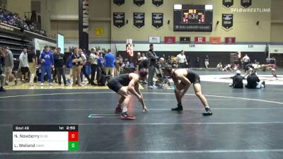 157 lbs Quarterfinal - Nate Newberry, Bloomsburg vs Luke Weiland, Army