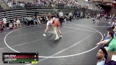 120 lbs Round 1 (6 Team) - Sage Steele, Iowa USA Red vs Cooper Bain, Team Oregon