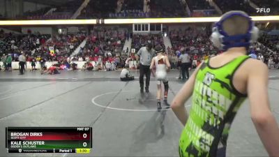 76 lbs Quarterfinal - Kale Schuster, Ogden`s Outlaws vs Brogan Dirks, Scott City