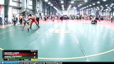 160 lbs Rd# 7- 10:45am Saturday Final Pool - Zachary Landis, Maryland Black vs Amirah Lencrerot, Minion Green