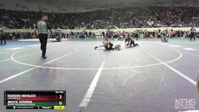 5A-132 lbs Quarterfinal - Brock Gowens, Bishop Mcguinness School vs Hudson Henslick, Collinsville