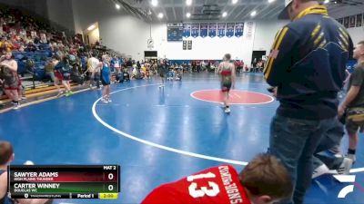 92 lbs Round 3 - Sawyer Adams, High Plains Thunder vs Carter Winney, Douglas WC