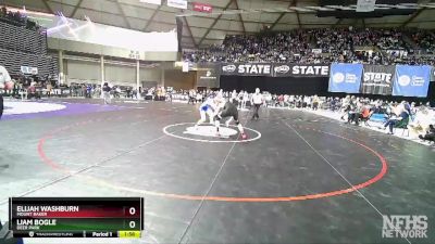 1A 170 lbs Semifinal - Elijah Washburn, Mount Baker vs Liam Bogle, Deer Park