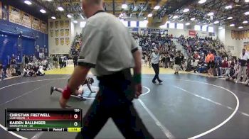 120 lbs Semifinals (8 Team) - Kaiden Ballinger, Charlotte Hs vs Christian Fretwell, Lake Gibson