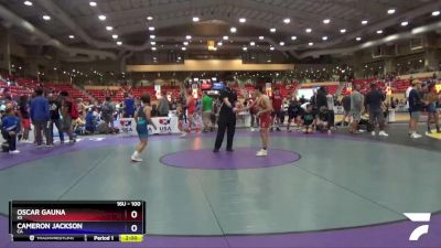 100 lbs 3rd Place Match - Oscar Gauna, KS vs Cameron Jackson, CA