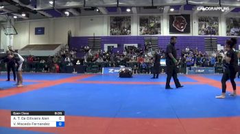 Ana T. De Oiliviera Alencar vs Veronica Macedo Fernandez 2019 Pan IBJJF Jiu-Jitsu No-Gi Championship