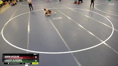 63 lbs Cons. Round 3 - Landon Klossner, Centennial Youth Wrestling vs Jaxon Hotzler, Apple Valley Wrestling Club