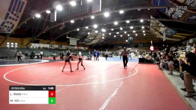 107GOLD lbs Rr Rnd 1 - Leah Waite, Fredonia vs Madelyn Hill, Shenendehowa