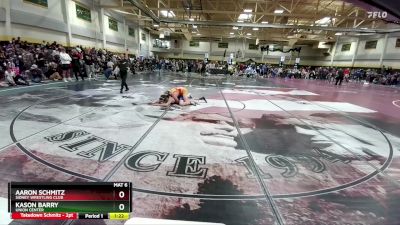 140 lbs 1st Place Match - Aaron Schmitz, Sidney Wrestling Club vs Kason Barry, Union Center