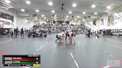 285 lbs Cons. Round 5 - George Llamas, Montclair vs Gabriel Velasco, Northview