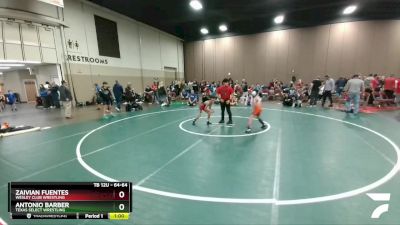 64-64 lbs Round 3 - Zaivian Fuentes, Wesley Club Wrestling vs Antonio Barber, Texas Select Wrestling