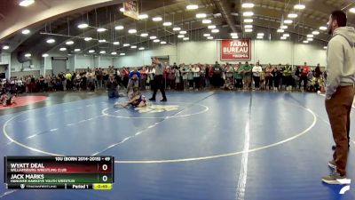 49 lbs Cons. Round 1 - Wyatt Deal, Williamsburg Wrestling Club vs Jack Marks, Hanover Hawkeye Youth Wrestlin