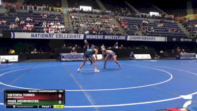 136 lbs Quarterfinal - Paige Wehrmeister, Presbyterian vs Viktorya Torres, King University