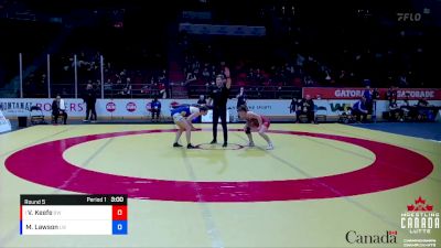 68kg Round 5 - Vanessa Keefe, Brock WC vs Myla Lawson, Lakehead WC