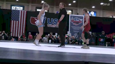 50 kg Semis - Alyssa Lampe, Sunkist Kids Wrestling Club vs Sage Mortimer, Titan Mercury Wrestling Club