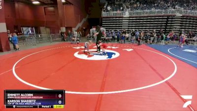 49 lbs Cons. Round 4 - Emmett Alcorn, Green River Grapplers Wrestling vs Karson Shassetz, Top Of The Rock Wrestling Club