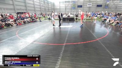 220 lbs Round 1 (16 Team) - Tyson Russell, Tennessee vs Brady Vaughan, Michigan Red