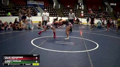 108 lbs Finals (2 Team) - Callie Weisgerber, Metro All Stars vs Aubrey Fanslaw, Bad Bass