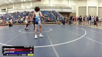 110 lbs Quarterfinal - Urijah Lopez, OH vs Jawad Bazzi, MI