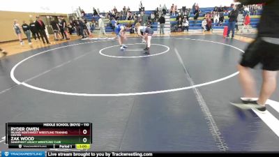 110 lbs 1st Place Match - Ryder Owen, Inland Northwest Wrestling Training Center vs Zak Wood, Sandpoint Legacy Wrestling Club