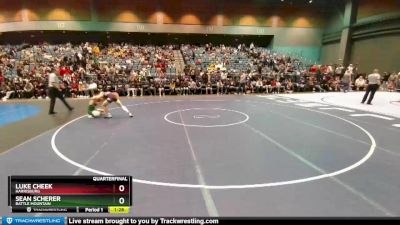 113 lbs Quarterfinal - Sean Scherer, Battle Mountain vs Luke Cheek, Harrisburg