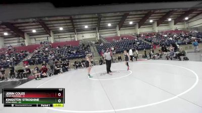 117 lbs Champ Round 1 (16 Team) - Kingston Stroshine, Utah Gold vs Jerin Coles, Team Montana