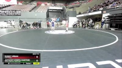 77 lbs Champ. Round 1 - Sunny Urban, California vs AnthonyJoseph Martinez, Team Temecula /Pin Club