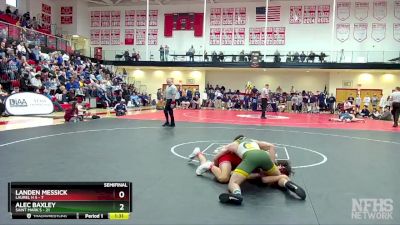 144 lbs Semifinals (8 Team) - Alec Baxley, Saint Mark`s vs Landen Messick, Laurel H S