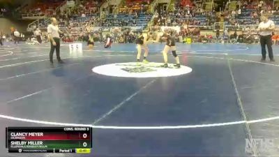 115 lbs Cons. Round 3 - Clancy Meyer, Dickinson vs Shelby Miller, Ellendale/Edgeley/Kulm