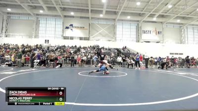 99 lbs Quarterfinal - Zach Didas, Clarence Wrestling Club vs Nicolas Perry, District 3 Wrestling