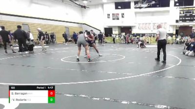 160 lbs Quarterfinal - Victor Rodarte, Tesoro vs Gabriel Barragan, West Valley