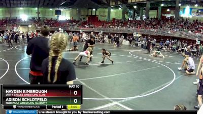 73 lbs Quarterfinal - Adison Schlotfeld, Nebraska Wrestling Academy vs Hayden Kimbrough, Dirty Eagles Wrestling Club