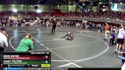 58 lbs Champ. Round 1 - Esme Boyer, Nebraska City Wrestling Club vs Kasey Kilcoin, Wisner Rec Wrestling Club