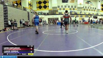 285 lbs 1st Place Match - James Hartleroad, DeKalb County Wrestling Club vs Carson Andreas, Greenwood Wrestling Club