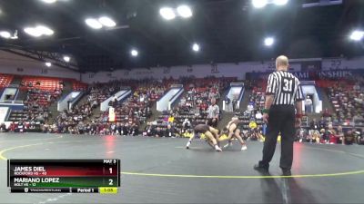 126 lbs Quarterfinals (8 Team) - James Diel, Rockford HS vs Mariano Lopez, Holt HS