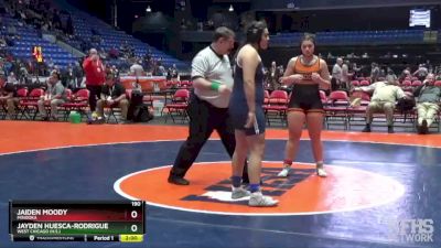 190 lbs Quarterfinal - Jayden Huesca-Rodriguez, West Chicago (H.S.) vs Jaiden Moody, Minooka