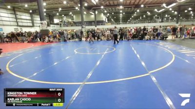 67 lbs Round 1 - Kingston Towner, Dinwiddie Mat Rats vs Kaelan Cascio, VB Fighthouse