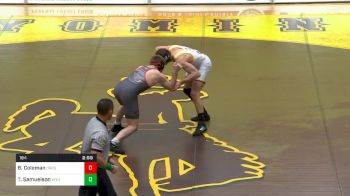 184 lbs Bob Coleman, Oregon Sate vs Tate Samuelson, Wyoming