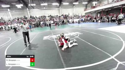 85 lbs Consi Of 8 #2 - Ryne Simpson, Durango WC vs Lucas Simpson, Meeker