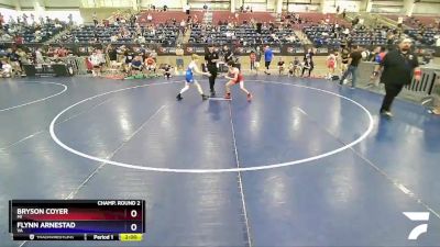 87 lbs Champ. Round 2 - Bryson Coyer, MI vs Flynn Arnestad, VA