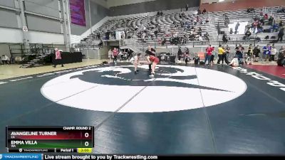 73 lbs Champ. Round 2 - Avangeline Turner, CA vs Emma Villa, WA