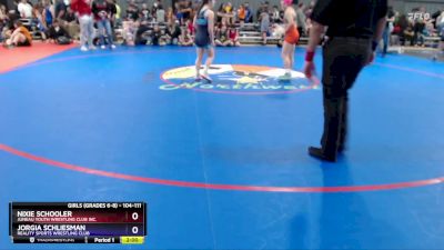 104-111 lbs Semifinal - Nixie Schooler, Juneau Youth Wrestling Club Inc. vs Jorgia Schliesman, Reality Sports Wrestling Club