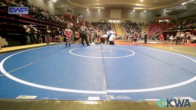 80 lbs Quarterfinal - Wyatt Haire, HURRICANE WRESTLING ACADEMY vs Chance Baker, Morris Wrestling Association