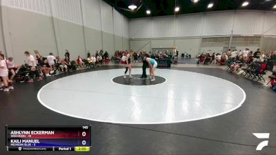 145 lbs Round 5 (6 Team) - Ashlynn Eckerman, Wisconsin vs Kaili Manuel, Michigan Blue