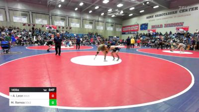 140 lbs Consi Of 8 #1 - Arnulfo Leon, Golden Valley vs Michael X. Ramos, Golden West