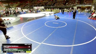 144 lbs Cons. Round 3 - Matthew Ruhkala, California vs Francisco Pineda, Junipero Serra High School Wrestling