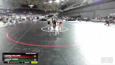 1A 120 lbs Champ. Round 1 - Carson Siadal, Meridian vs Cooper Williams, Castle Rock